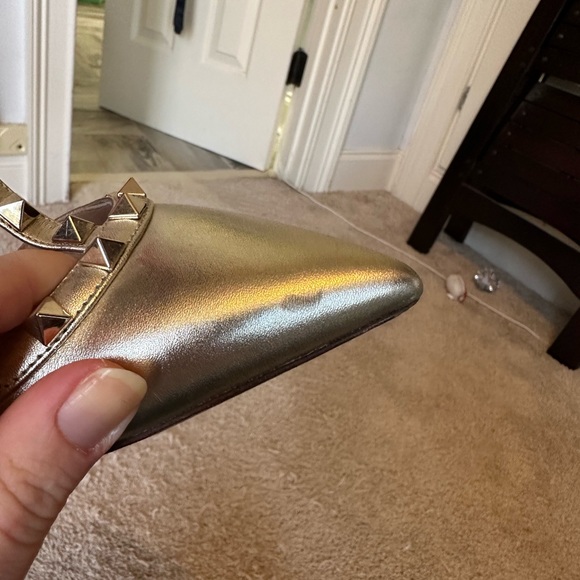 Gold Valentino rock stud caged pump size 38 - Picture 4 of 9